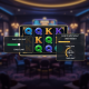 Modern online slot machine interface with prominent controls for setting daily loss limits, session win targets, and time limits, emphasizing responsible gaming and player control.
